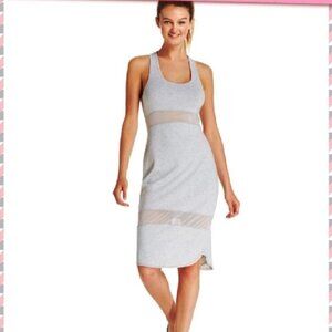 Betsey Johnson Performance Dress Grey Mesh Tank S